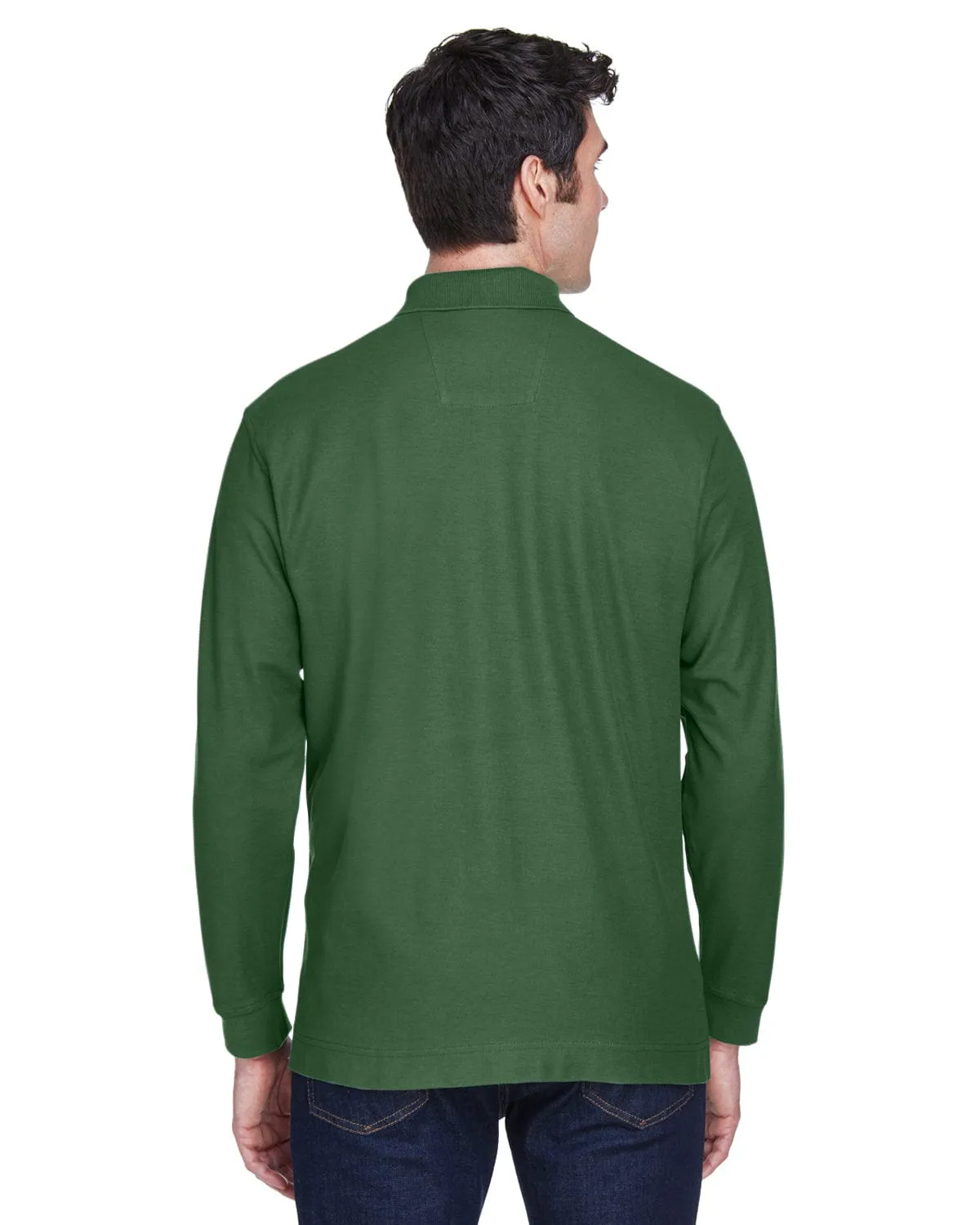 Devon & Jones Fine Pima Pique Long Sleeve Polo Shirt