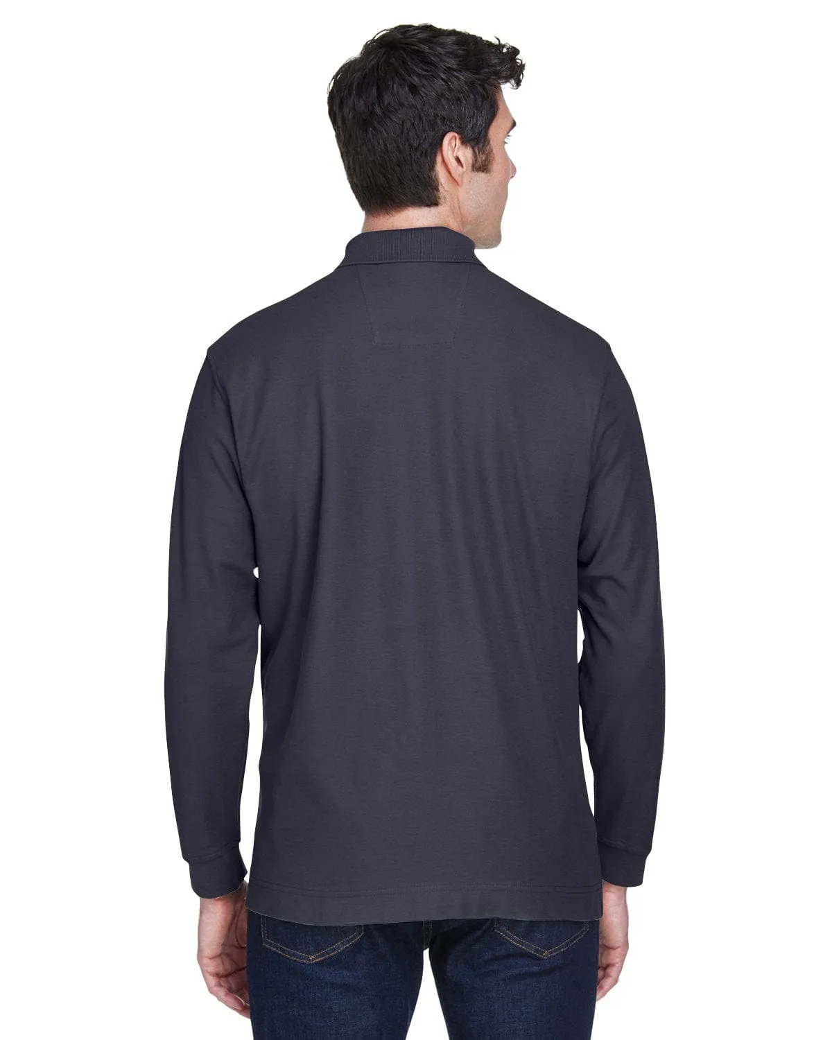 Devon & Jones Fine Pima Pique Long Sleeve Polo Shirt