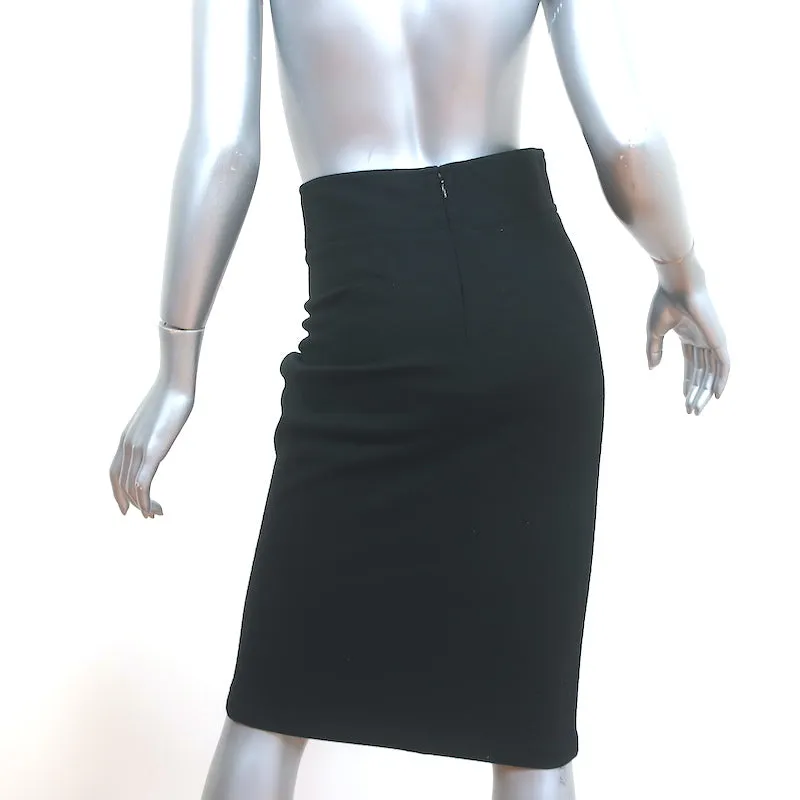 Diane von Furstenberg Pencil Skirt Martey Black Stretch Wool Size 4