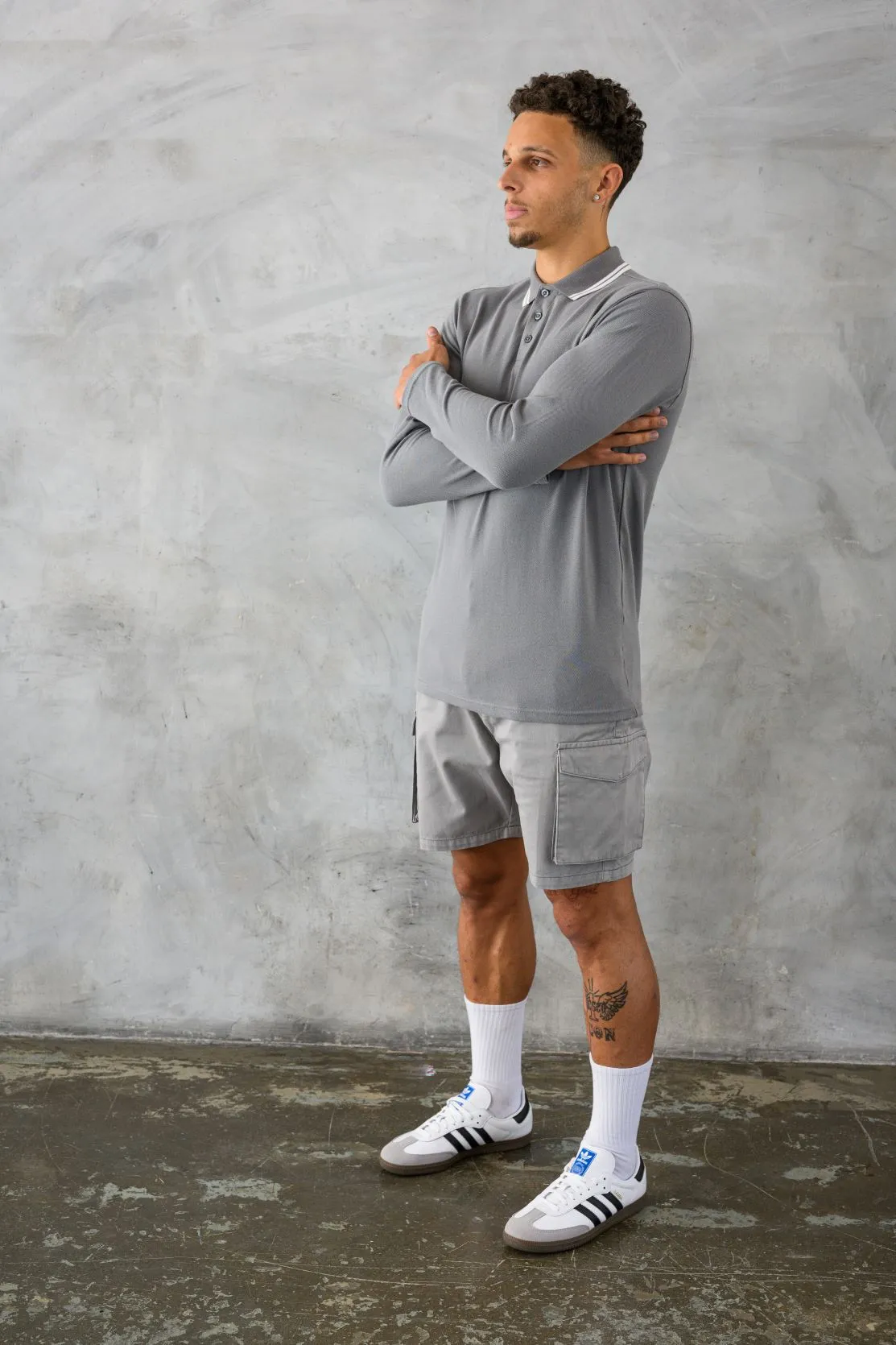 DIEGO POLO SHIRT - LAVA GREY