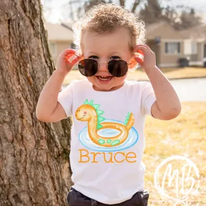 Dino Float with name Tee