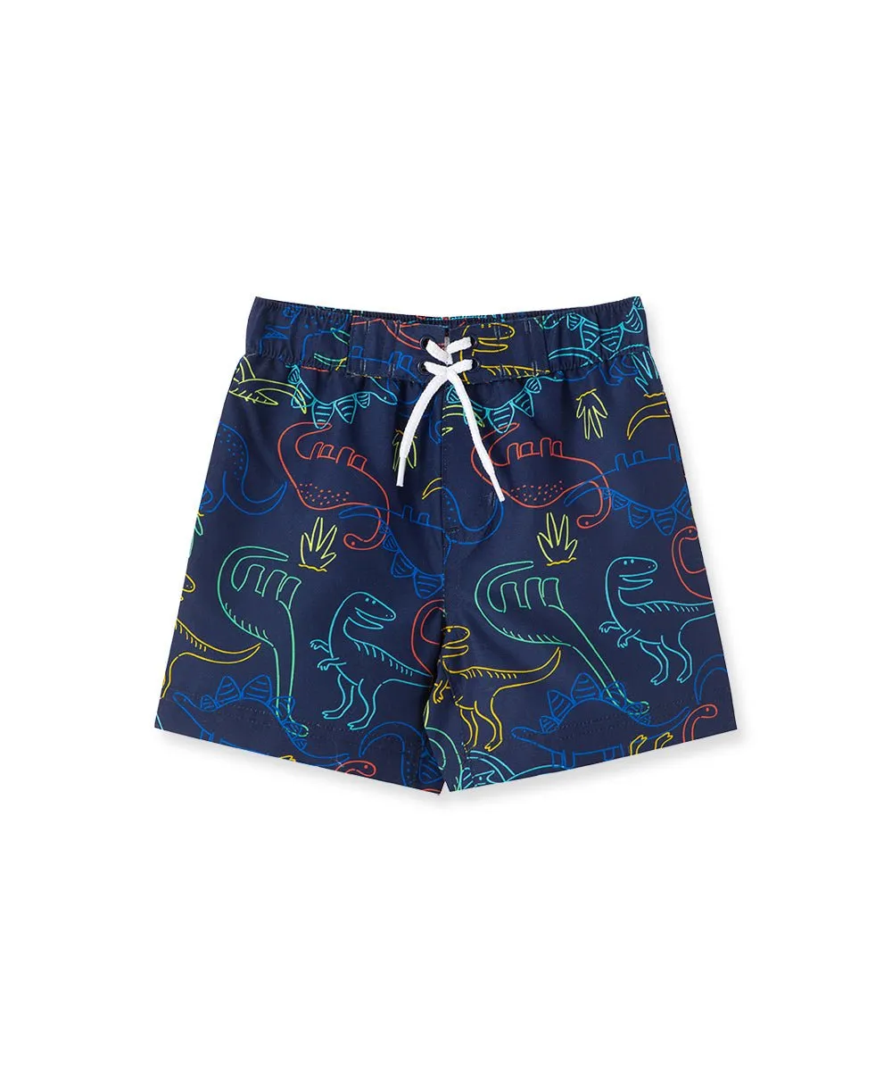 Dino Swim Trunks in Blue