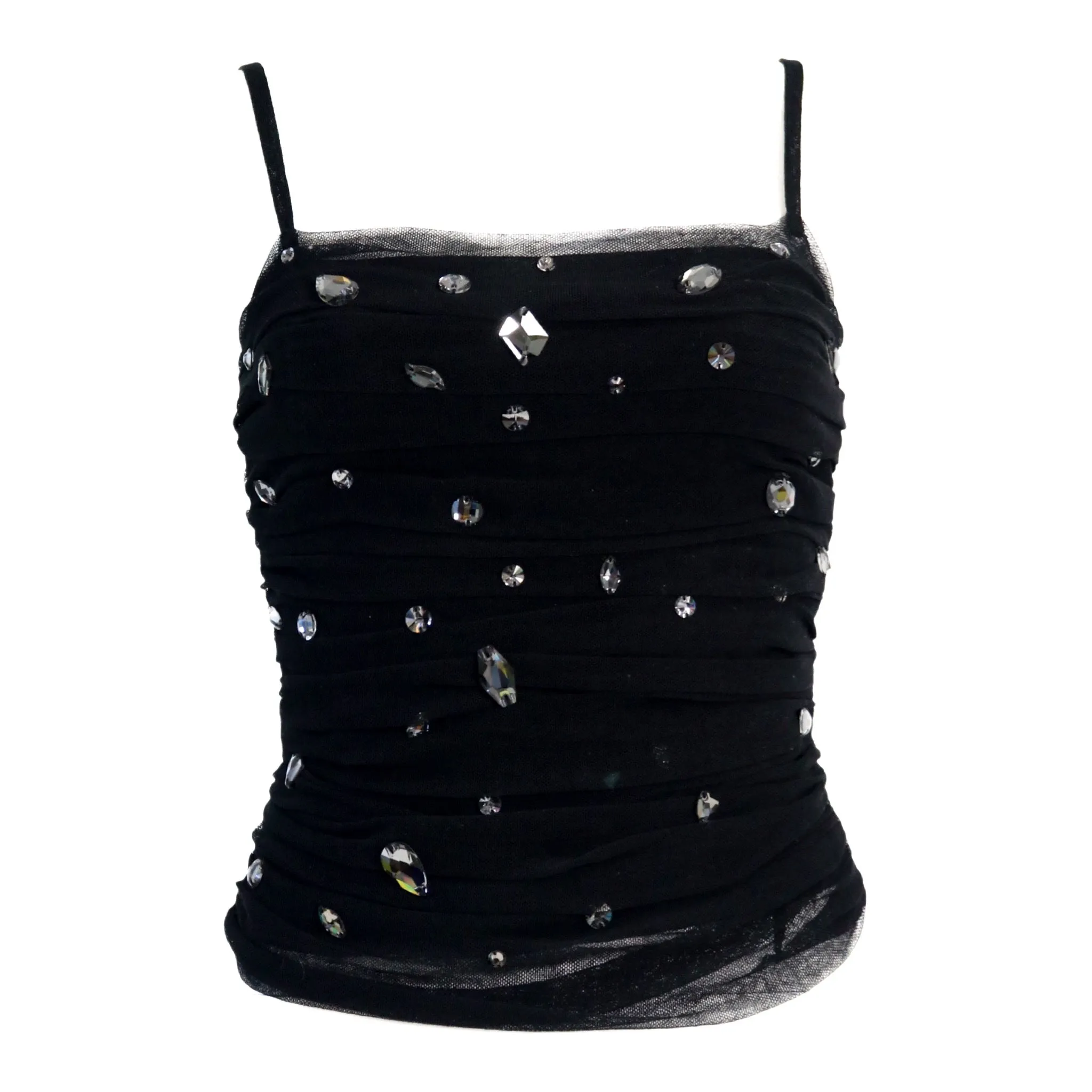 DOLCE & GABBANA BLACK CRYSTAL TOP