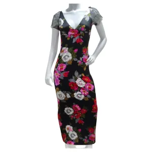 Dolce & Gabbana Silk Floral Lace Maxi Dress
