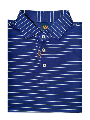 Donald Ross Mens Hayes Pencil Stripe Jersey Sport Fit Polo - NAVY