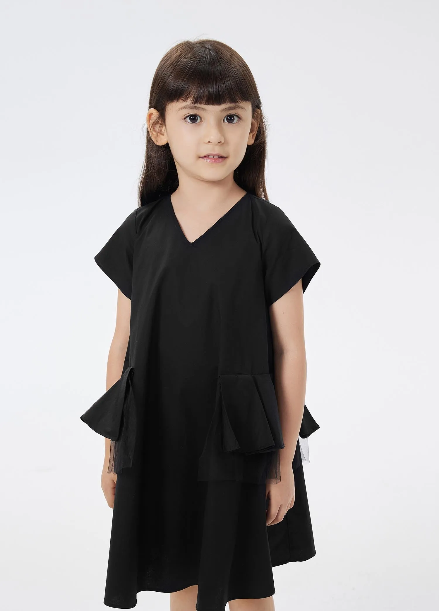 Dresses / jnby by JNBY Solid V-Neck Short Sleeve Dress