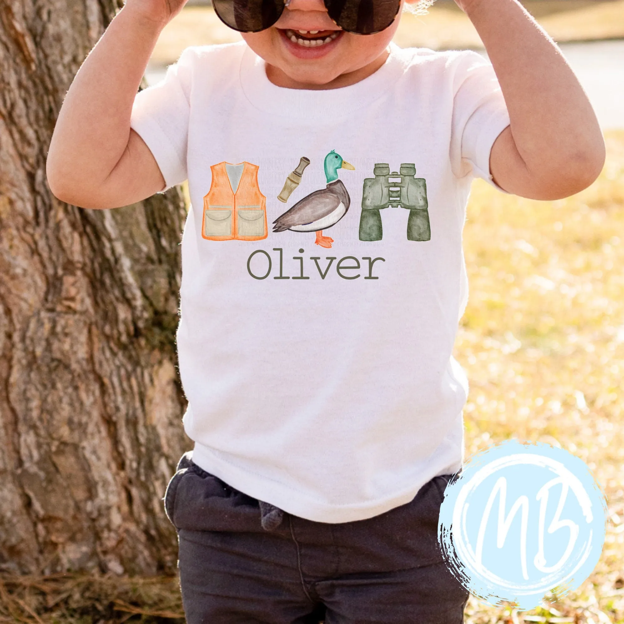 Duck Hunting w/name Boy's Tee