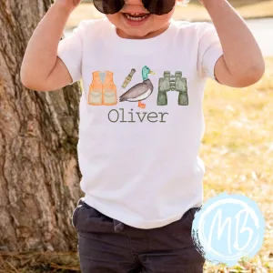 Duck Hunting w/name Boy's Tee