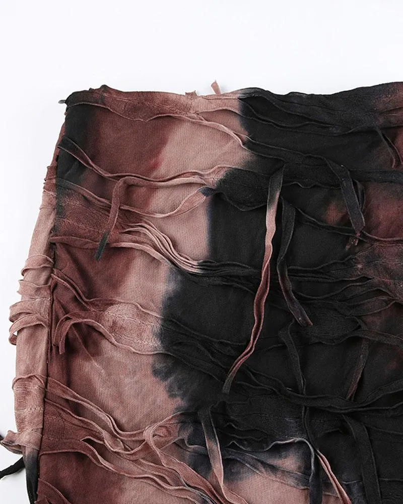 Dune Raider Post-Apocalyptic-Style Maxi Skirt