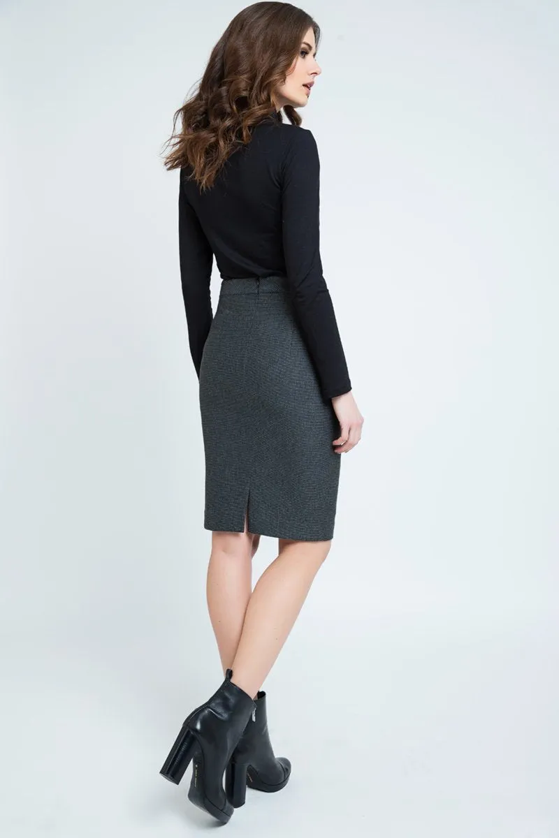 Elegant Stripes Pencil Skirt