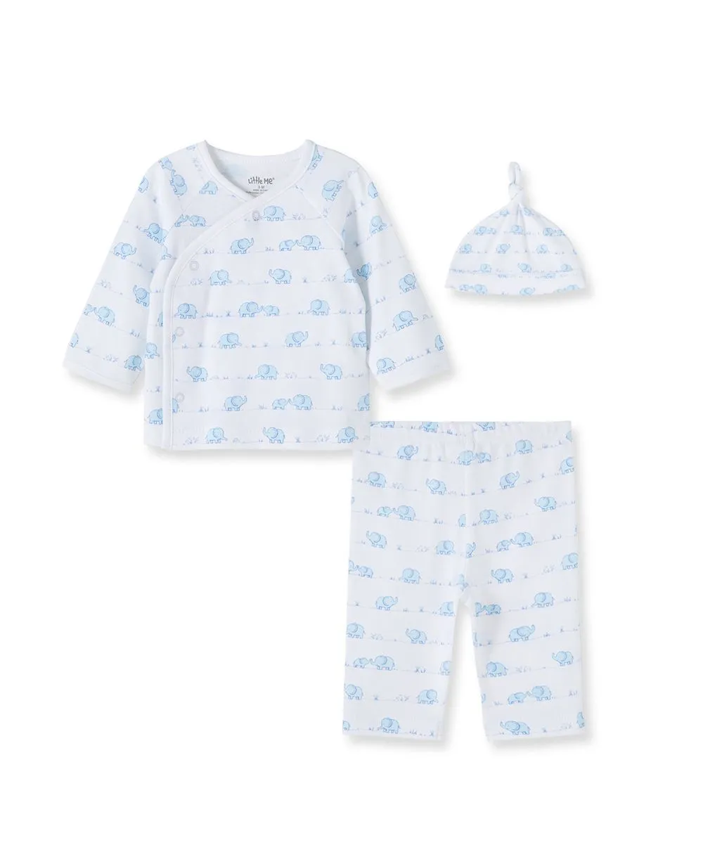 Elephant 3-Piece Set in Blue
