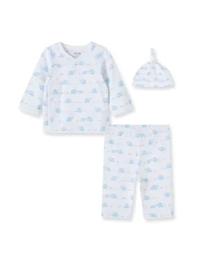 Elephant 3-Piece Set in Blue