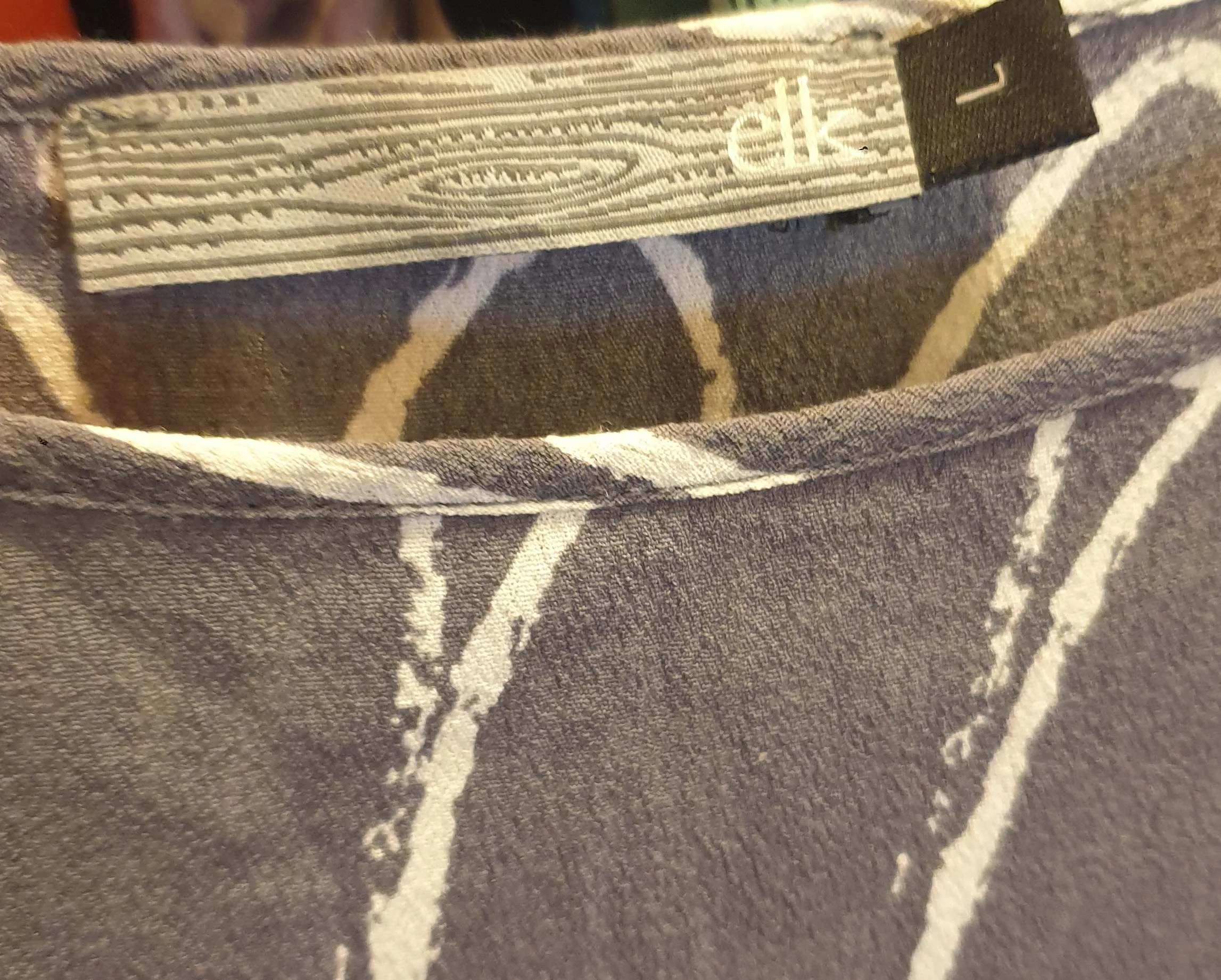 Elk grey print cap sleeve top size L