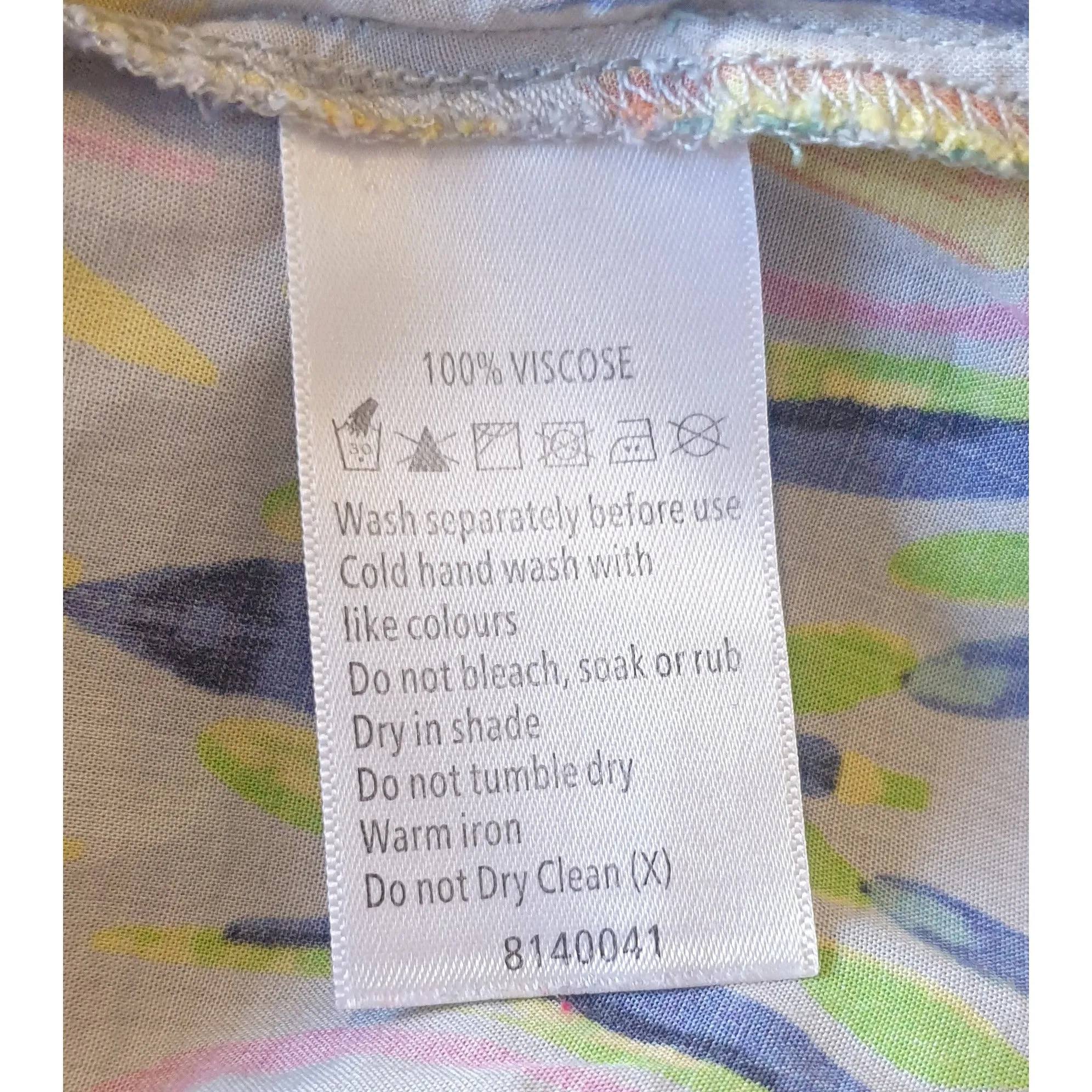 Elm colourful sleeveless scoop neck top size 12