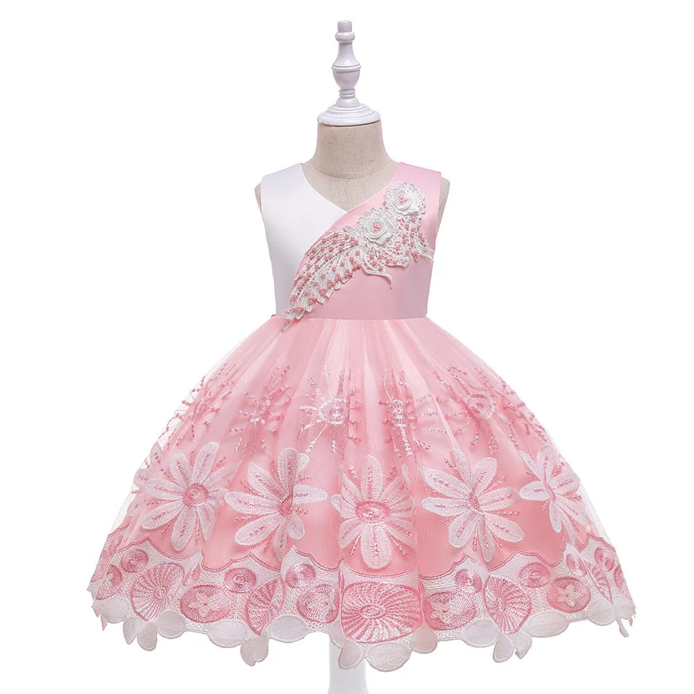 Embroidery Silk Princess Dress