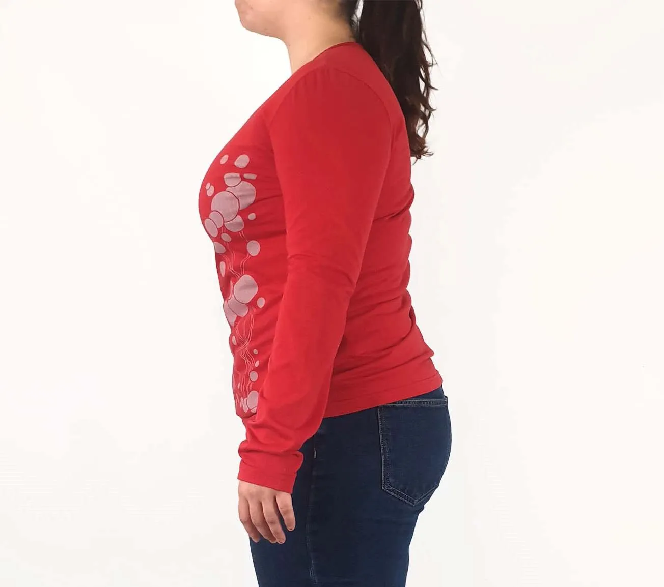 Essaye by Surface Art red print long sleeve top size XL (best fits 14)