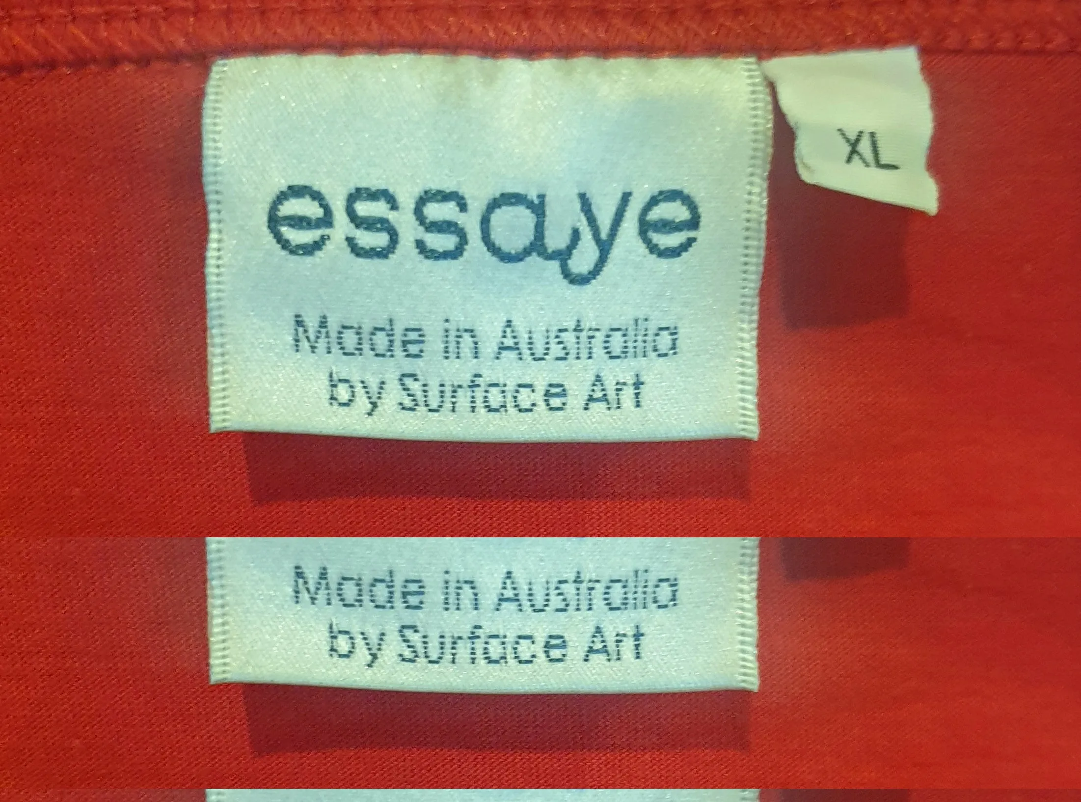 Essaye by Surface Art red print long sleeve top size XL (best fits 14)