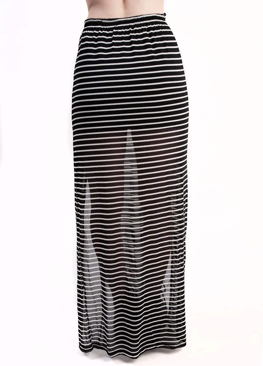 Evil Twin Fall In Line Zip Maxi Skirt