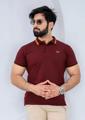 Excellence Maroon Polo - Premium Cotton