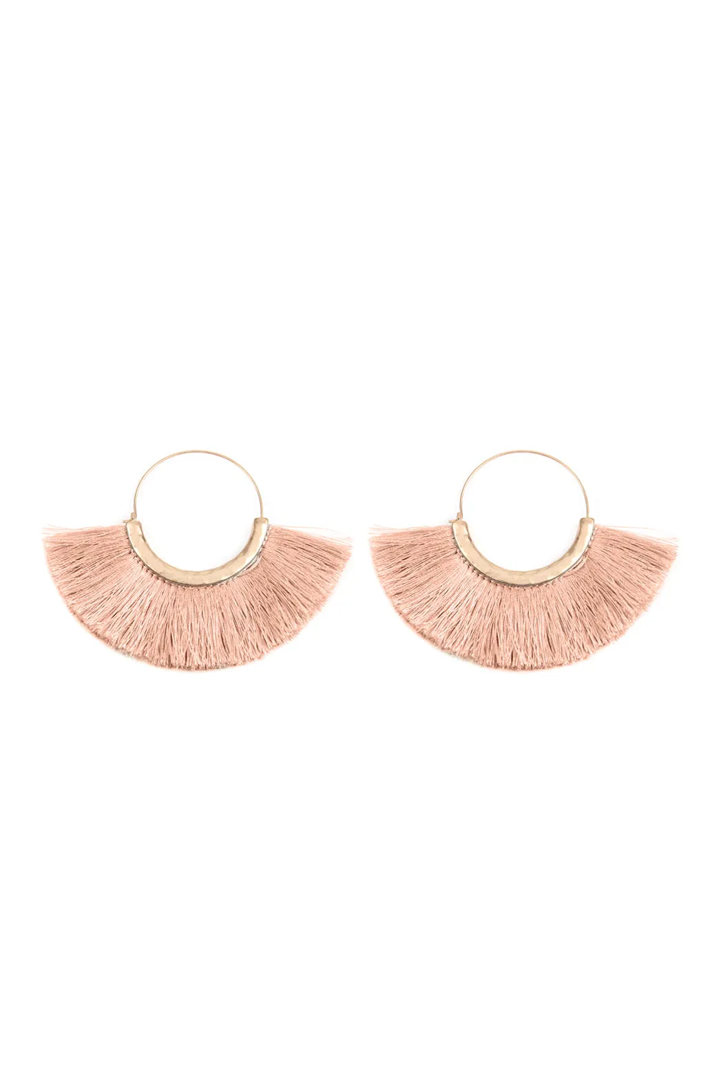 FAN TASSEL HOOP EARRING