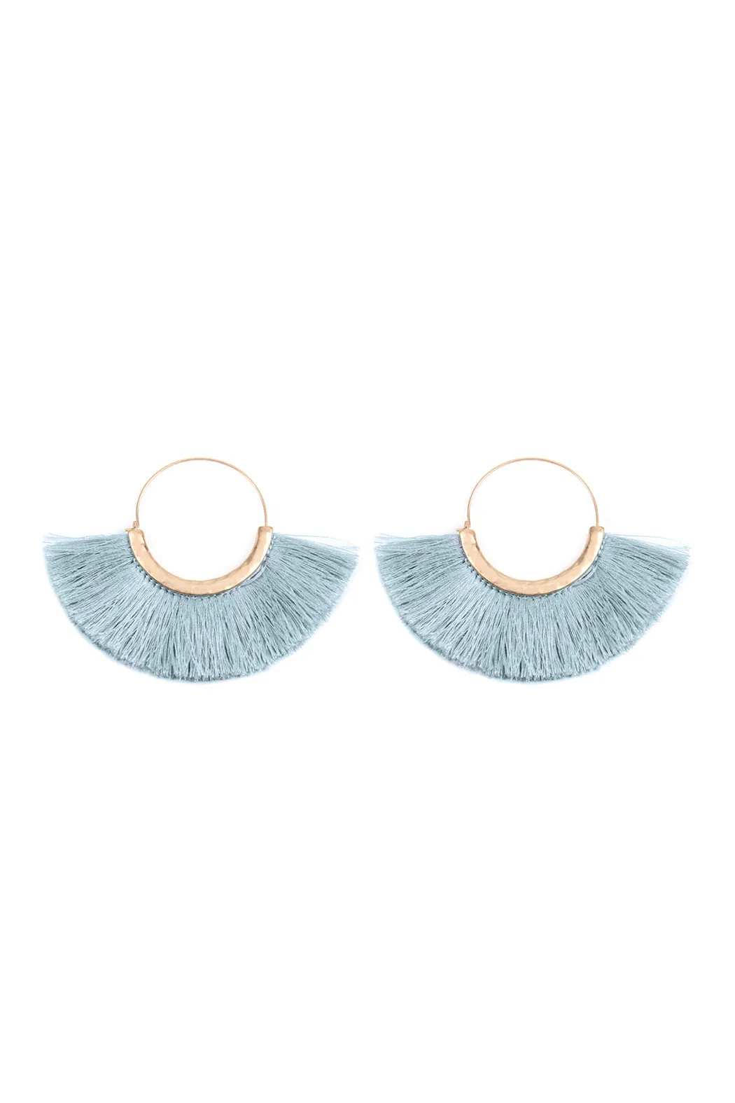 FAN TASSEL HOOP EARRING