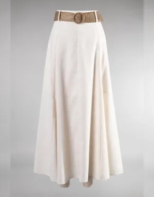 Fascination - Women's Belted Flare Skirt