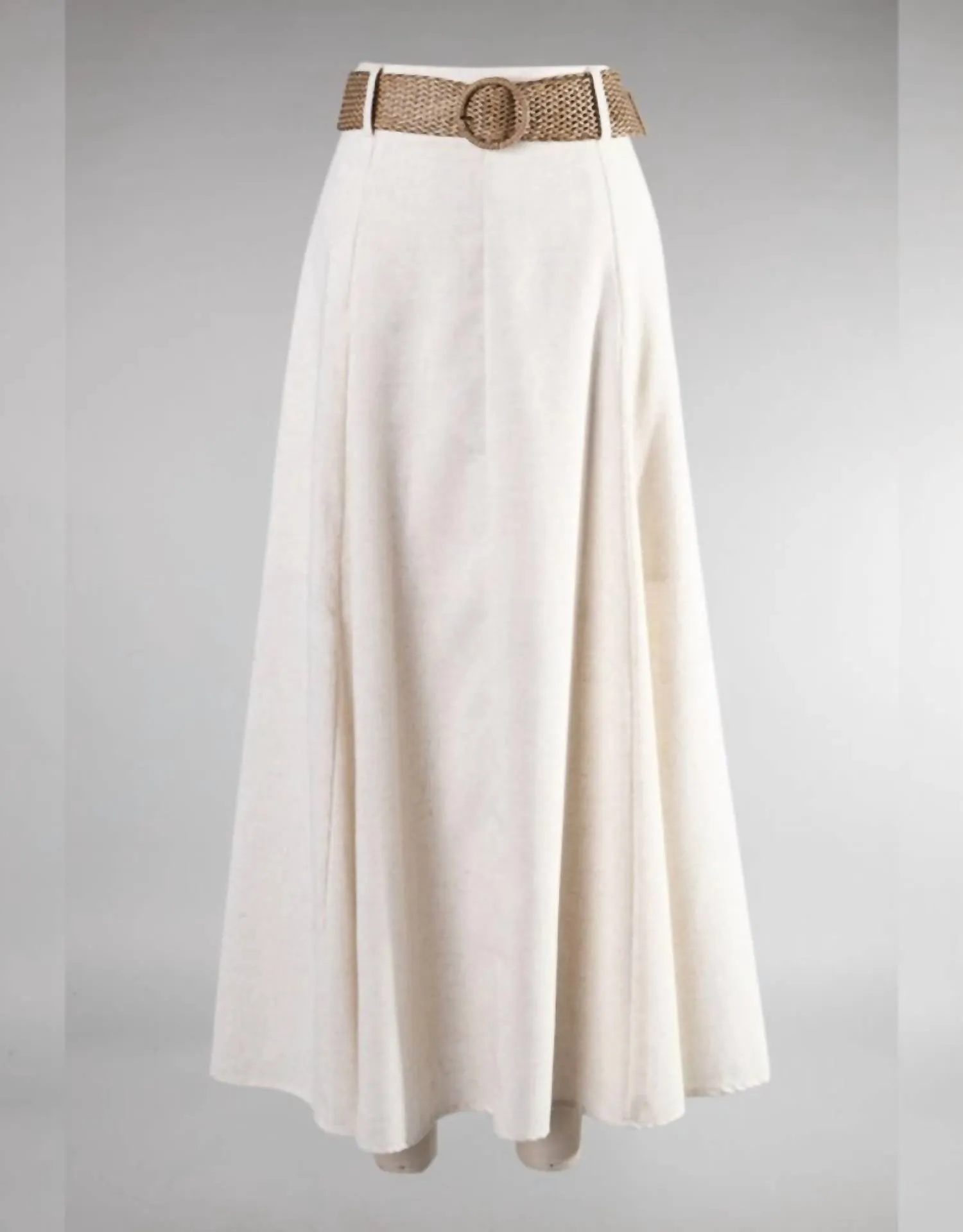 Fascination - Women's Belted Flare Skirt