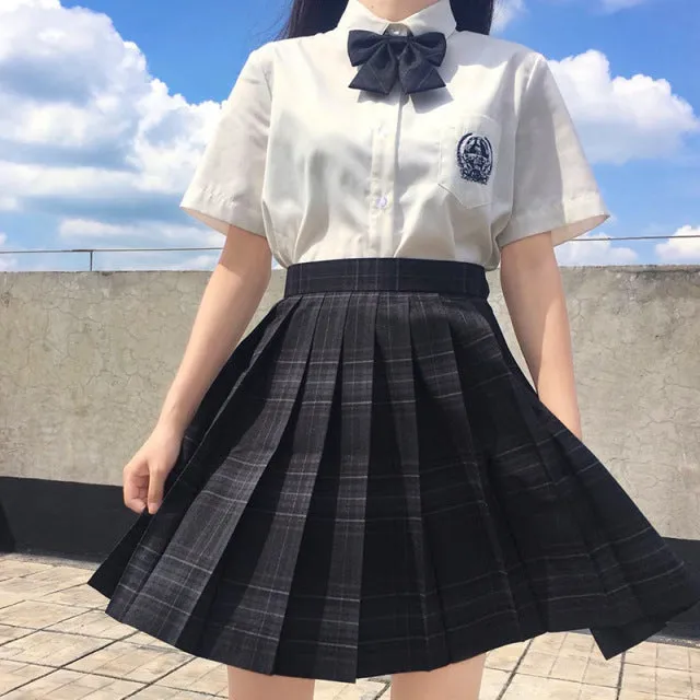 Fashion Summer Women Skirts Japan Style School Pleated Skirts for Girls High Waist Plaid Mini Skirts Women