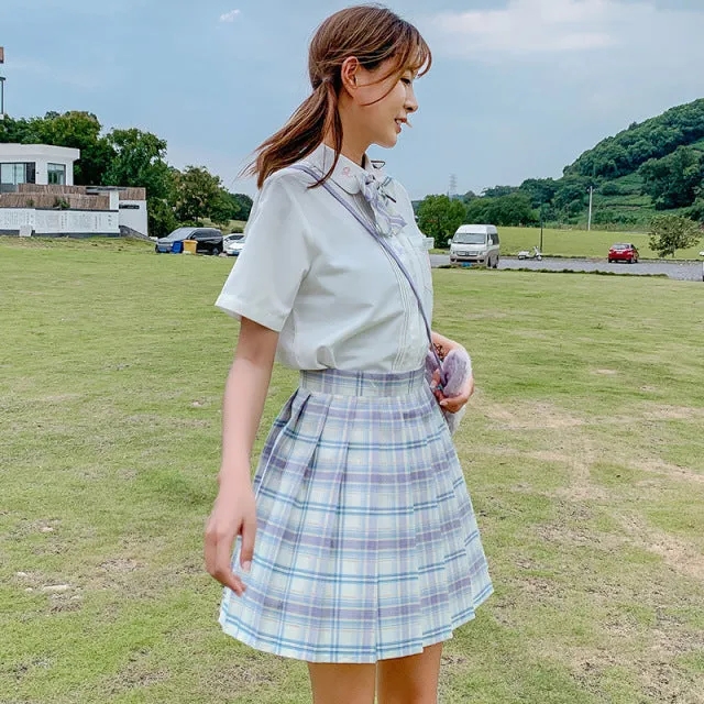 Fashion Summer Women Skirts Japan Style School Pleated Skirts for Girls High Waist Plaid Mini Skirts Women