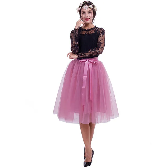 Fashionable Multi- Layered Tulle skirt In Many Colors For All Occasions