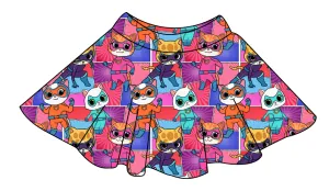 Fearless Felines Ladies' Circle Skirt