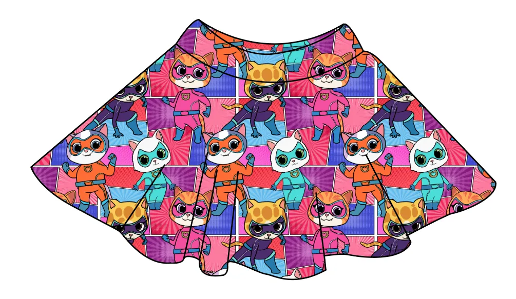 Fearless Felines Ladies' Circle Skirt