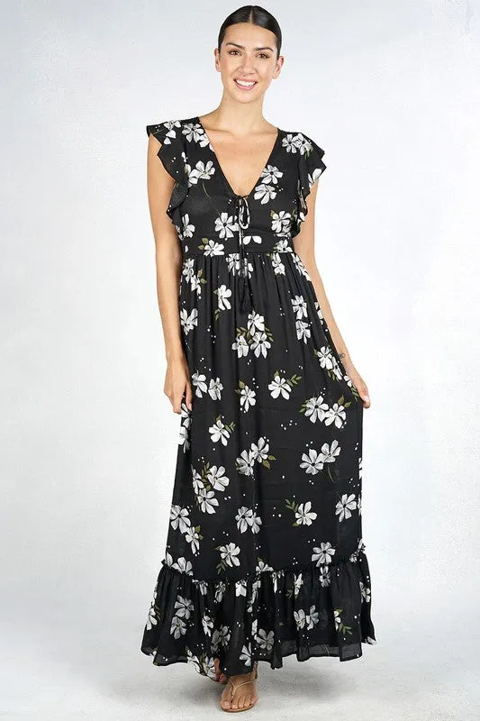 FEELINGS FLORAL MAXI DRESS