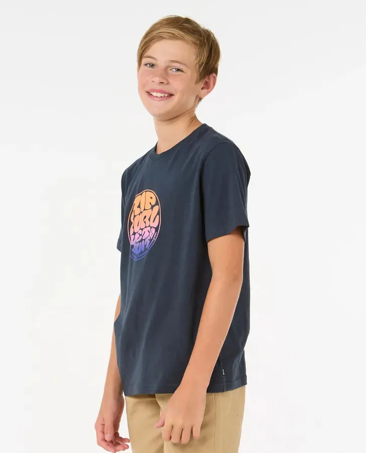 Filgree Short Sleeve Tee Boy - Dark Navy