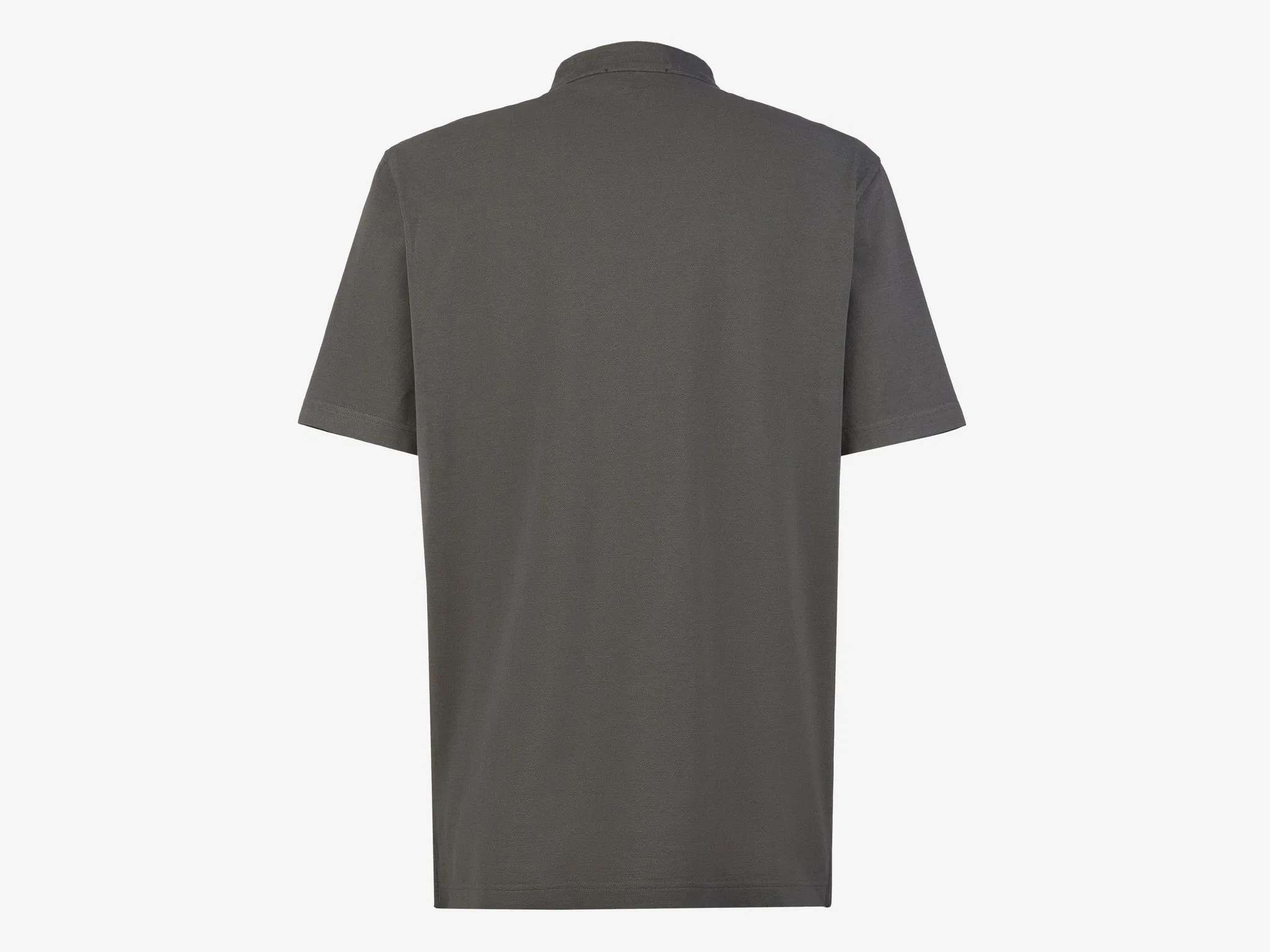 Fish Tail Short Cotton Shirt - Graphite