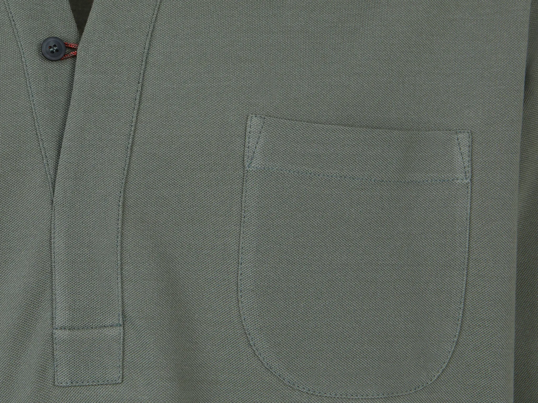 Fish Tail Short Cotton Shirt - Sage Green
