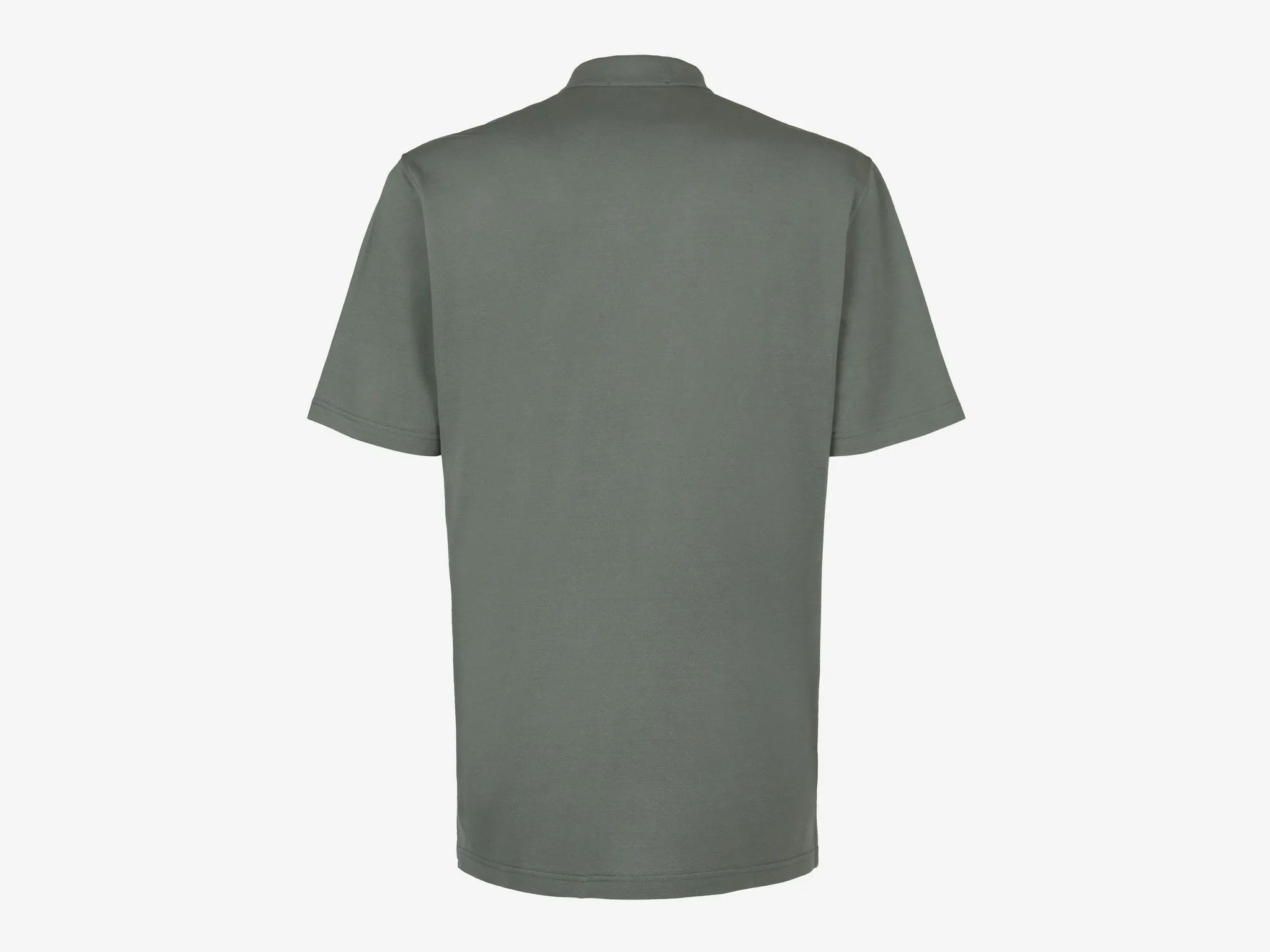 Fish Tail Short Cotton Shirt - Sage Green