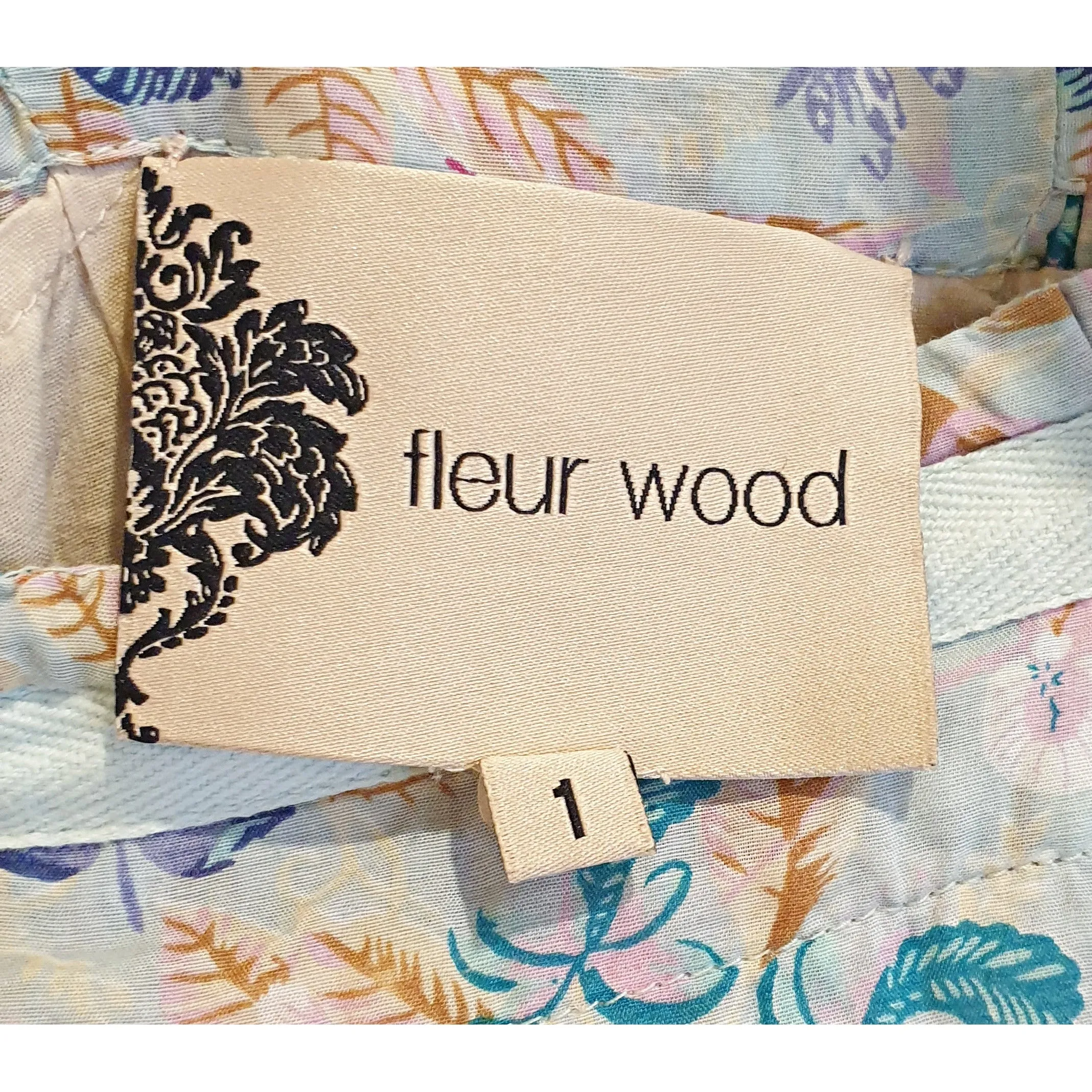 Fleur Wood maxi skirt with blue with floral print size 1 (best fits size 8)