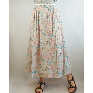 Fleur Wood maxi skirt with blue with floral print size 1 (best fits size 8)