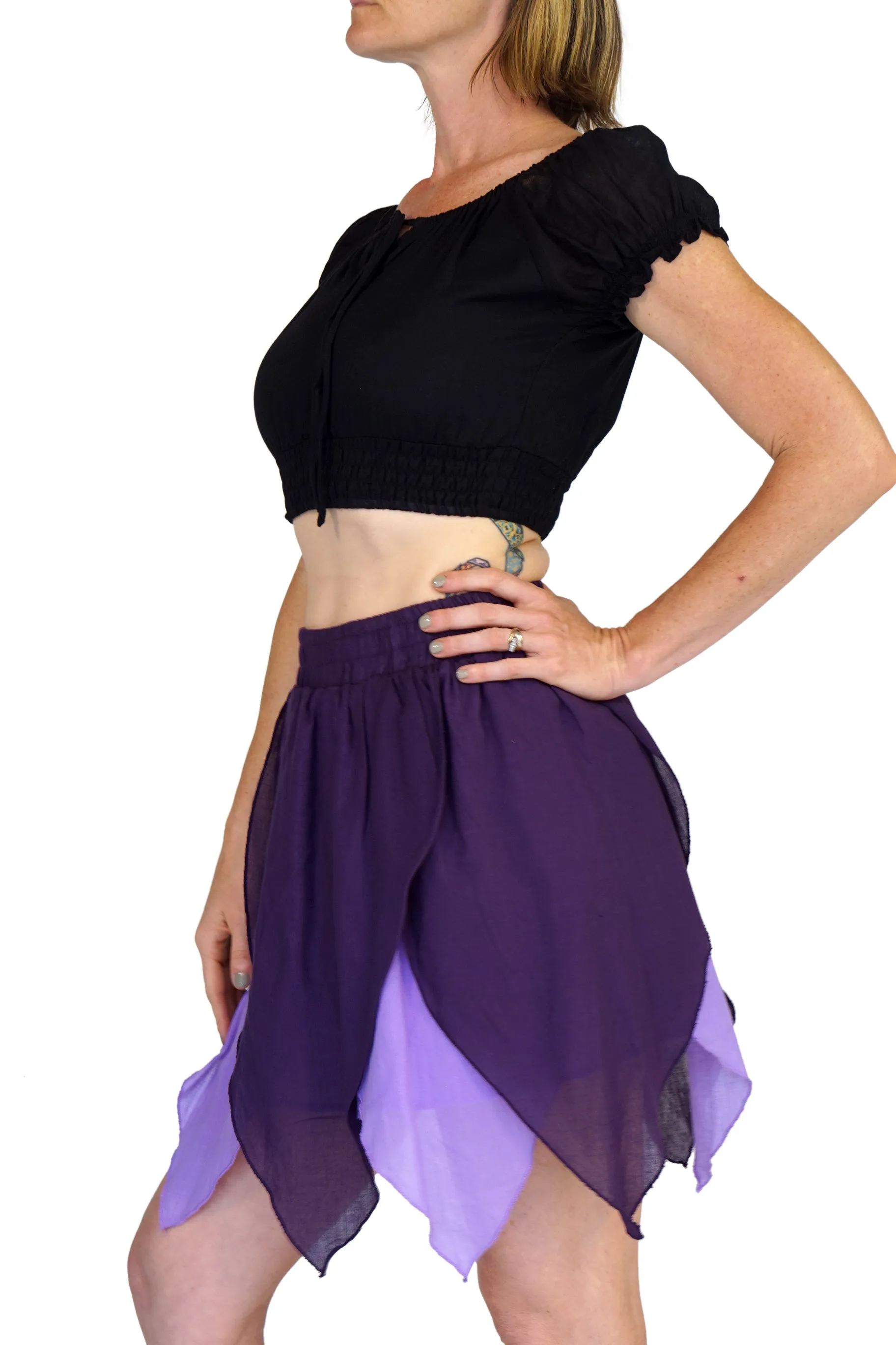 'Floating Petal Skirt' Fairy, Belly Dancer - Purples