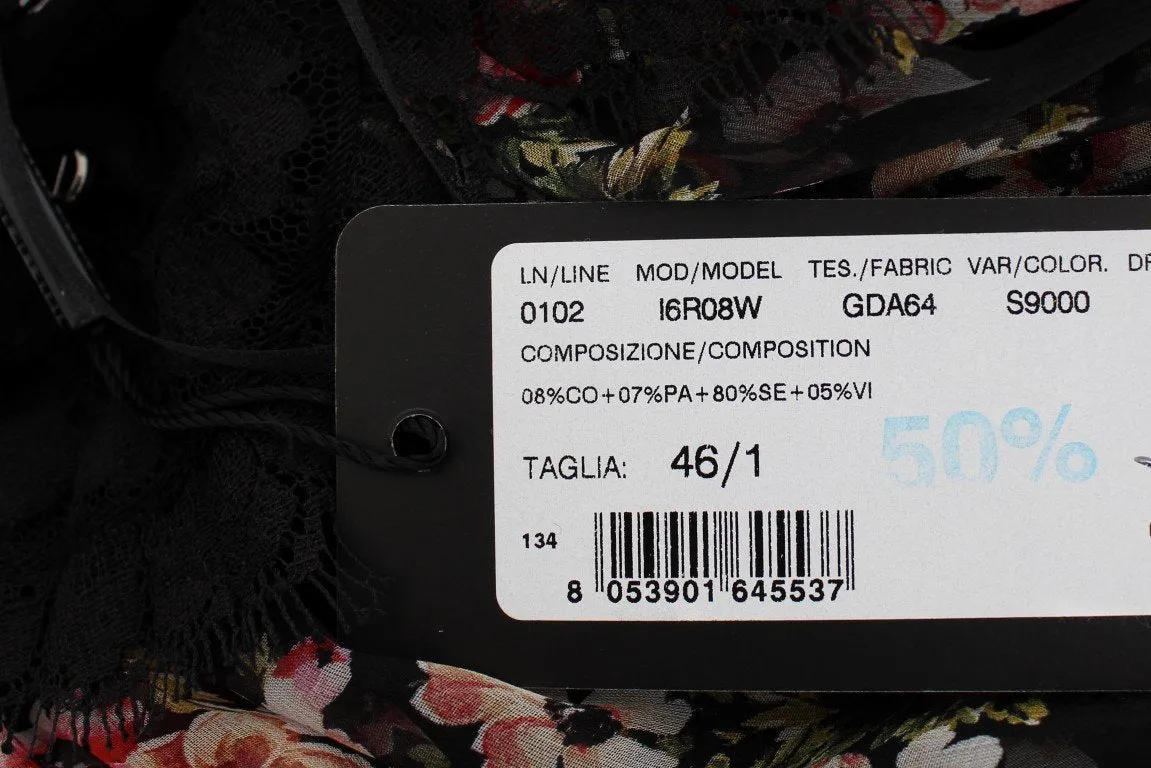 Floral Lace Silk Long Maxi Dress