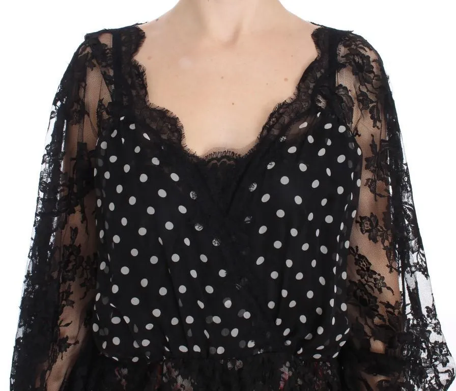 Floral Lace Silk Long Maxi Dress