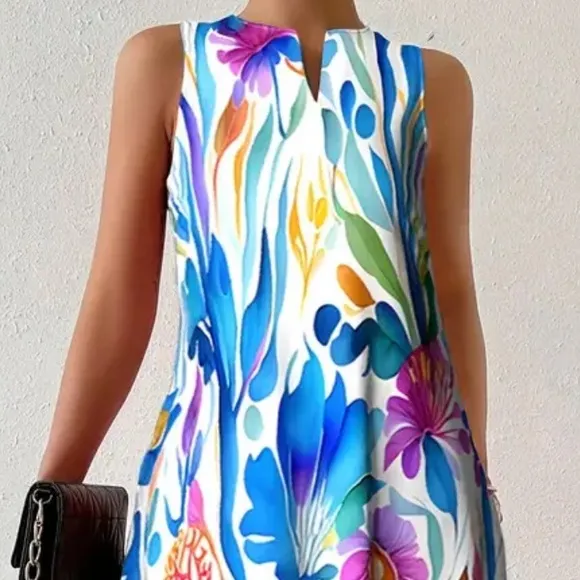 Floral Maxi Dress with Pockets