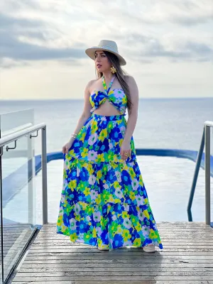 FLORAL MAXI SKIRT SET