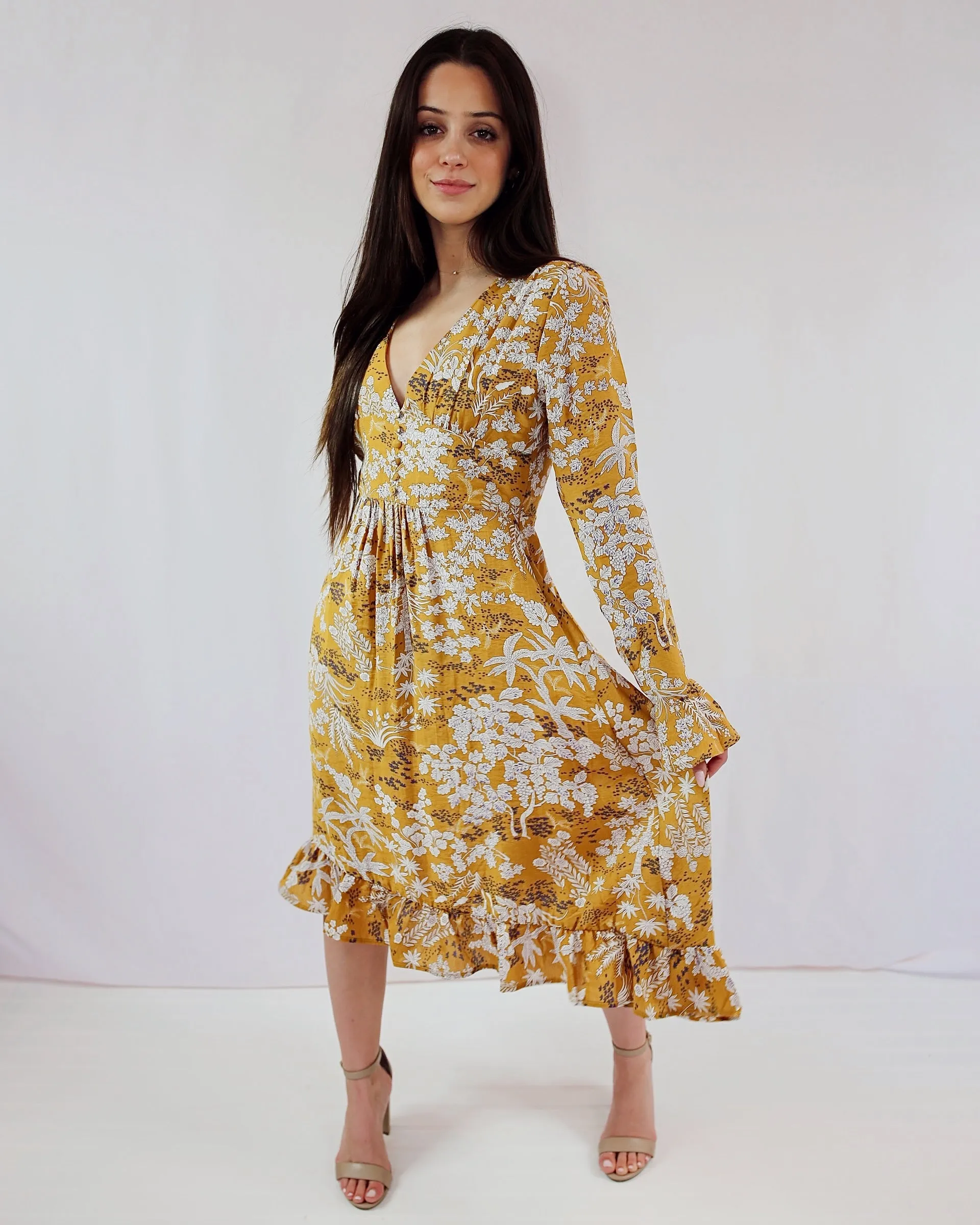 Floral Ruffle Maxi