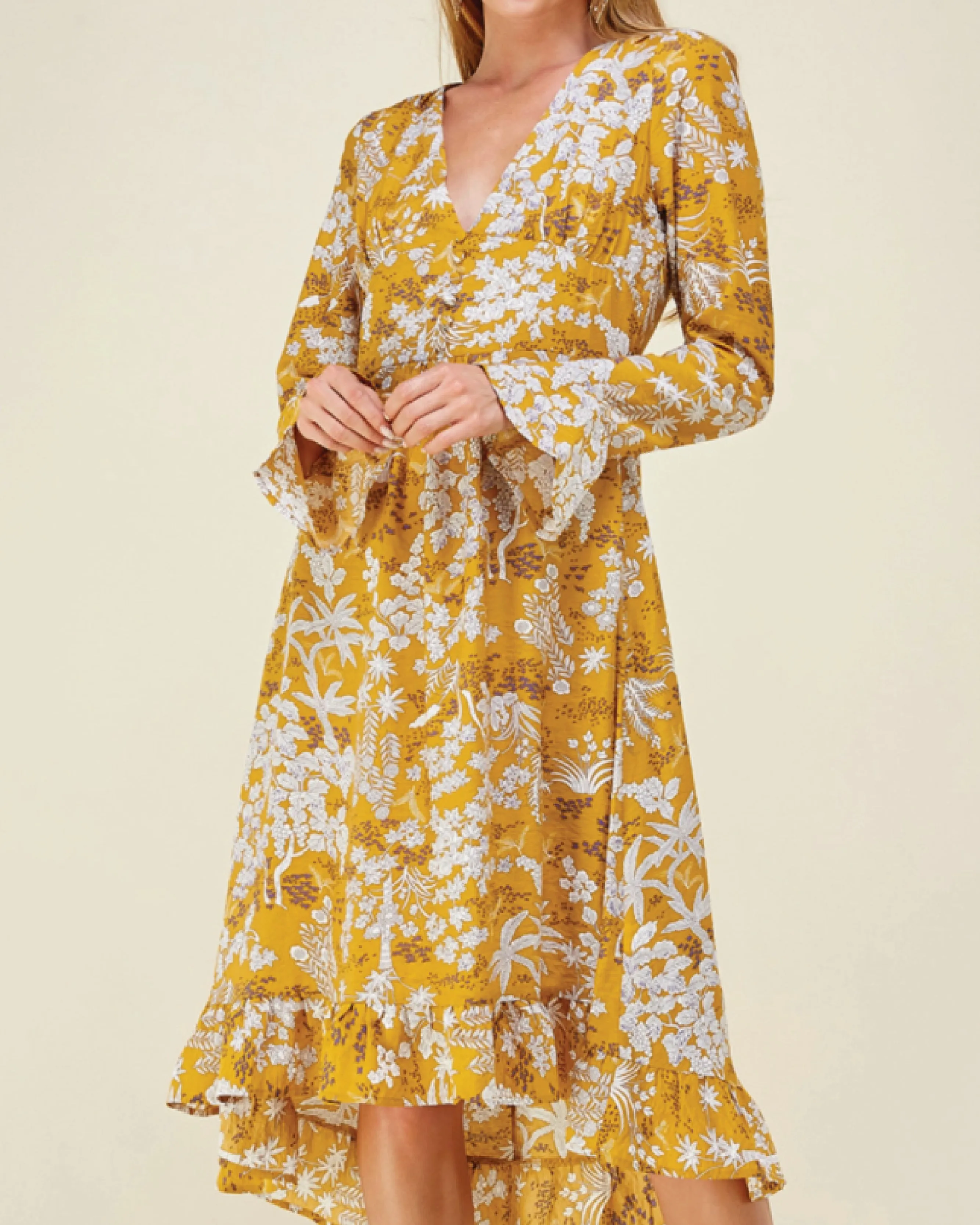 Floral Ruffle Maxi