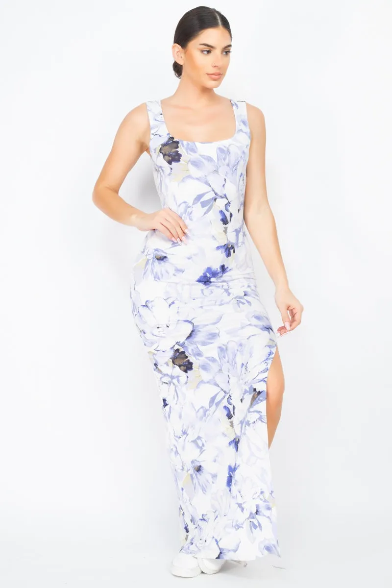 Floral Silted Maxi Dress