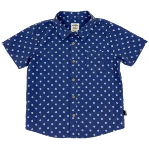 Flower Dial Button Down | Navy Twilight