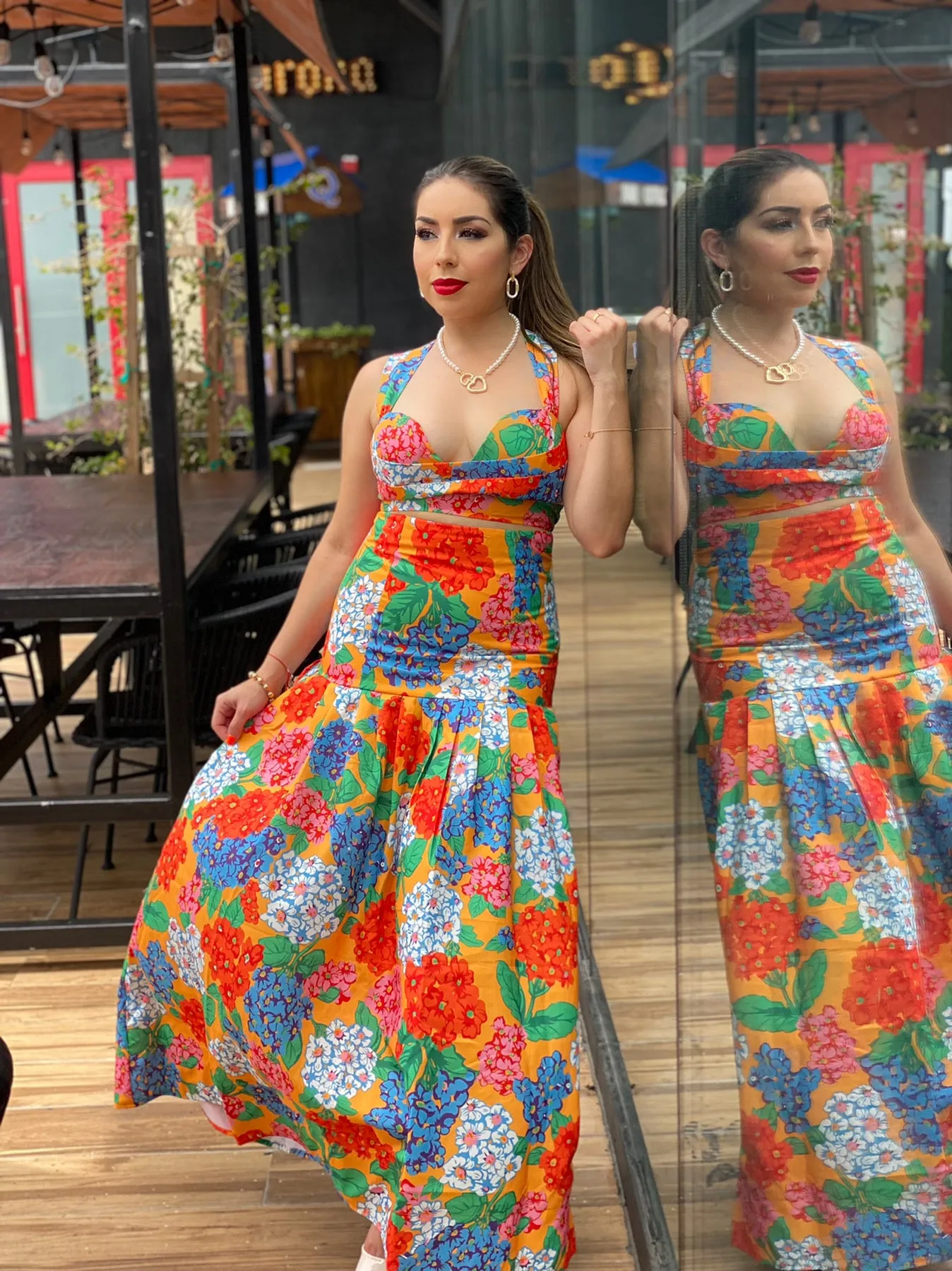 Flower Print 2pc Set