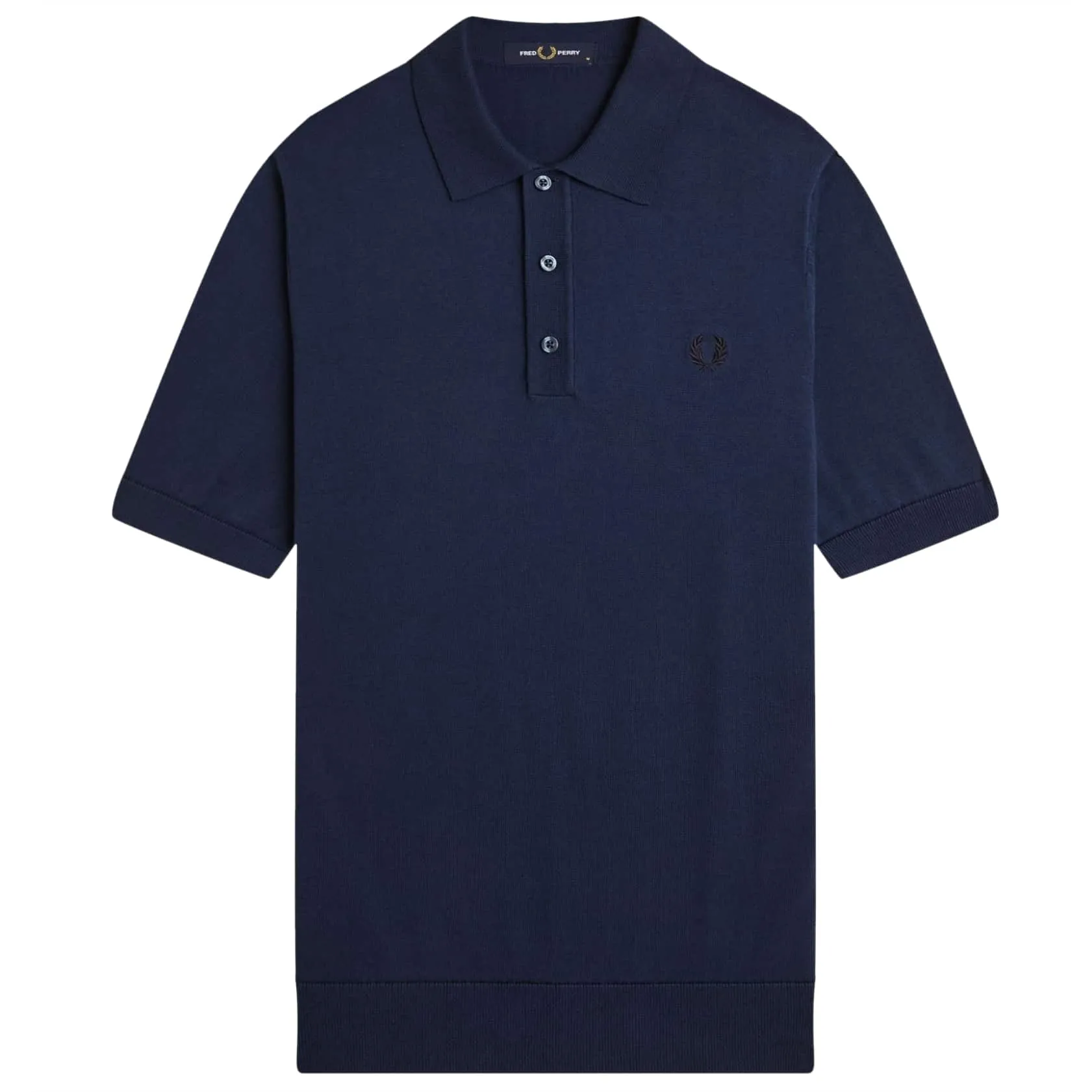 FRED PERRY COTTON KNITTED POLO SHIRT